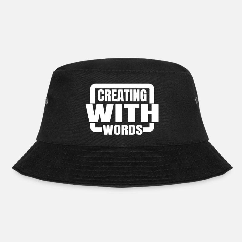 quote fostering creativity bday fiction writing - Bucket Hat - Schwarz