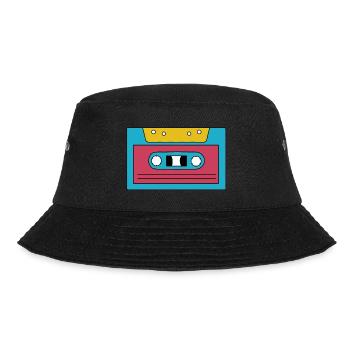Kassette - Bucket Hat - Schwarz - Vorne - Lela (165cm)