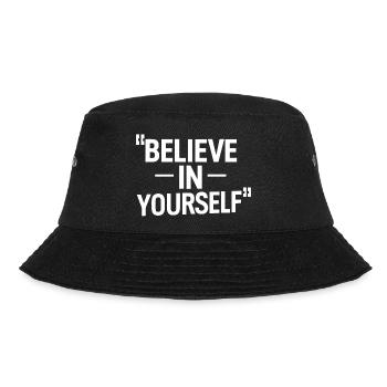 BELIEVE IN YOURSELF - Bucket Hat - black - Front - Lela (165cm)