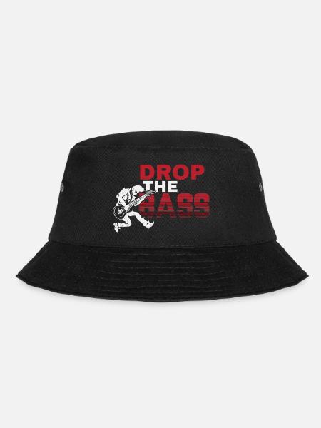 Drop the Bass Music Lover Statement - Bucket Hat - black