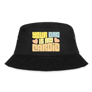 Dein Vater ist mein Cardio-lustiger Vater-Muttertag - Bucket Hat - Schwarz - Vorne - Lela (165cm)