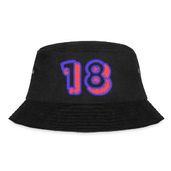 18. 18 YEARS OLD. 18th ANNIVERSARY. 18 BIRTHDAY. - Bucket Hat - black - Front - Lela (165cm)