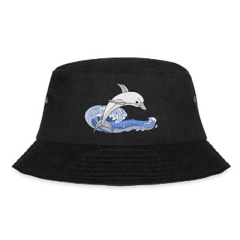 Delfin - Bucket Hat - Schwarz - Vorne - Lela (165cm)