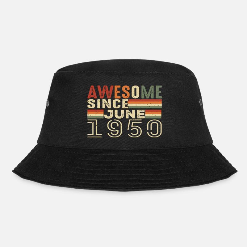 Juni 1950 Original 1950 Jubiläum 1950 Juni 1950 - Bucket Hat - Schwarz