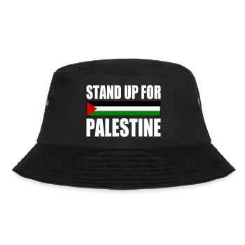 stand up for palestine - Bucket Hat - Schwarz - Vorne - Lela (165cm)
