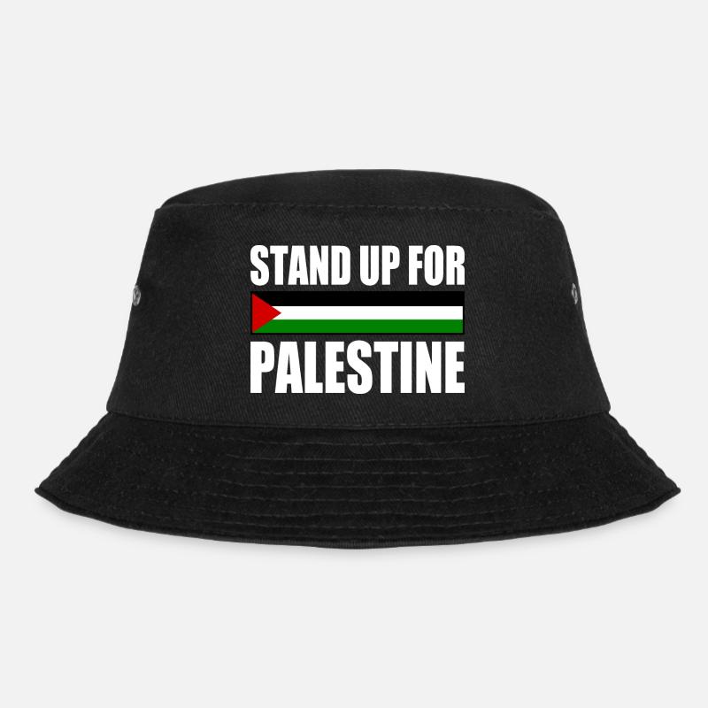 stand up for palestine - Bucket Hat - black