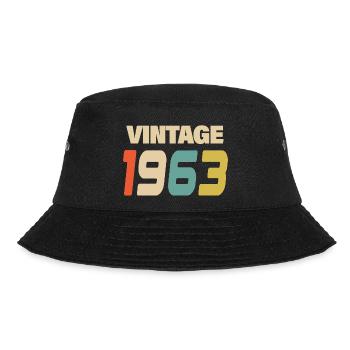 1963 Vintage Retro Classic 1963 - Bucket Hat - black - Front - Lela (165cm)