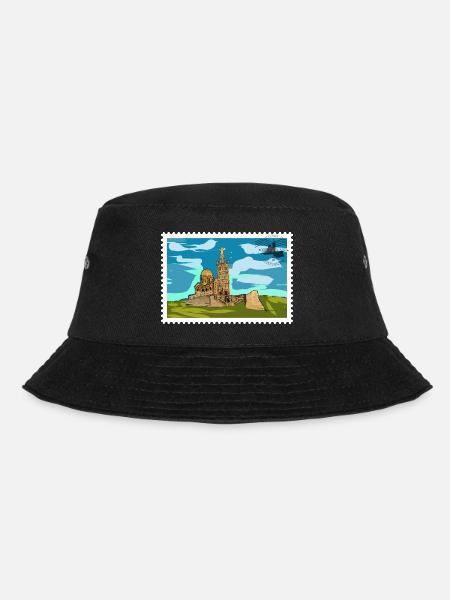 Contemporary Watercolor Art Signed - Bucket Hat - black
