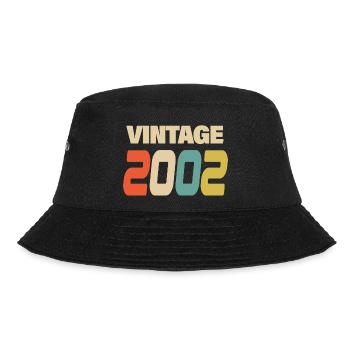 2002 Vintage Retro Classic 2002 - Bucket Hat - Schwarz - Vorne - Lela (165cm)