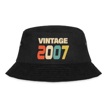 2007 Vintage Retro Classic 2007 - Bucket Hat - Schwarz - Vorne - Lela (165cm)
