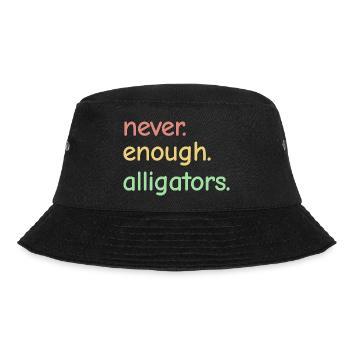 Never Enough Alligators - Alligator Lovers - Bucket Hat - Schwarz - Vorne - Lela (165cm)