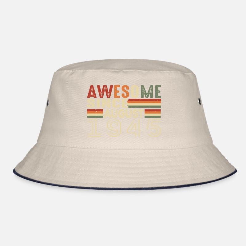 August 1945 Vintage Birthday Gift 79 Years Bucket Hat