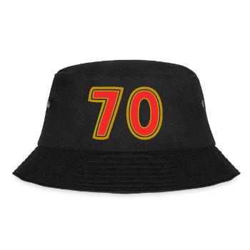 70. 70 YEARS. 70th ANNIVERSARY. 70 YEARS ANNIVERSARY. - Bucket Hat - black - Front - Lela (165cm)