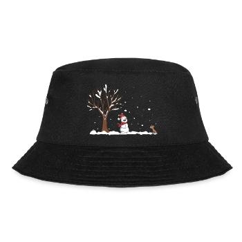 bonhomme de neige illustration cadeau - Bob - noir - Devant - Lela (165cm)
