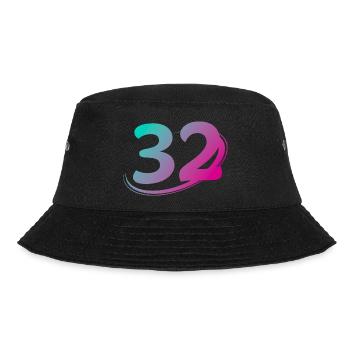 Nummer 32 mehrfarbig - Bucket Hat - Schwarz - Vorne - Lela (165cm)