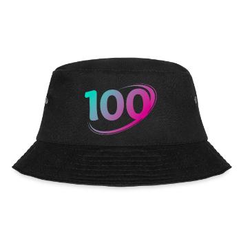 Nummer 100 Mehrfarbig - Bucket Hat - Schwarz - Vorne - Lela (165cm)
