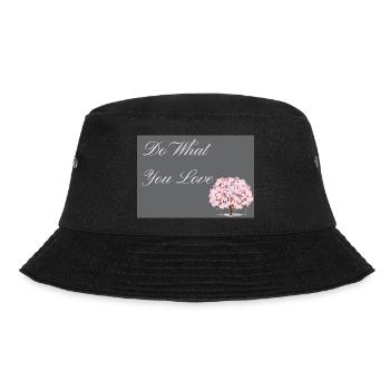Do What You Love dark grey with pink text - Bucket Hat - black - Front - Lela (165cm)
