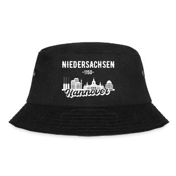 Hannover Skyline Geschenkidee - Bucket Hat - Schwarz - Vorne - Lela (165cm)