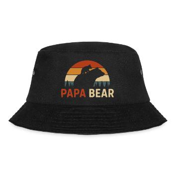 Fête des Pères PapaBear Retro Bear Père Enfant - Bob - noir - Devant - Lela (165cm)