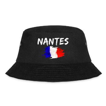 Nantes Frankreich Flagge Stadt Nantes - Bucket Hat - Schwarz - Vorne - Lela (165cm)