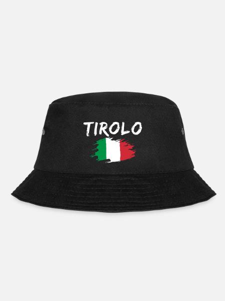 Tirolo Italien Flagge Südtirol - Bucket Hat - Schwarz