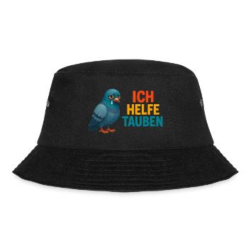 I help pigeons - Bucket Hat - black - Front - Lela (165cm)