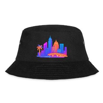 skyline city stadt - Bucket Hat - Schwarz - Vorne - Lela (165cm)