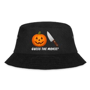 Pumpkin Jack-O-Lantern with Knife - Bucket Hat - black - Front - Lela (165cm)