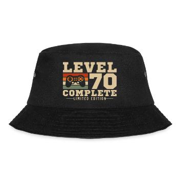Stufe 70 abgeschlossen - Bucket Hat - Schwarz - Vorne - Lela (165cm)