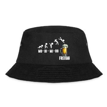 Freitag Wochenende Bierliebhaber Biertrinker - Bucket Hat - Schwarz - Vorne - Lela (165cm)