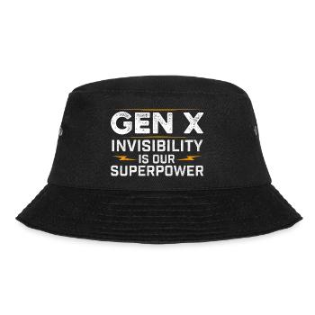 Gen X Invisibilité Superpuissance Drôle Rétro Citation - Bob - noir - Devant - Lela (165cm)