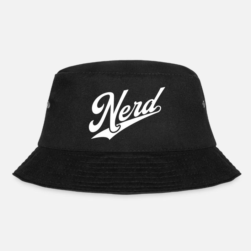 NERDY forever - NERD retro weiß - Bucket Hat - Schwarz