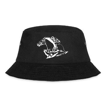 Pferde T-shirt Geschenk Reiter  - Bucket Hat - Schwarz - Vorne - Lela (165cm)