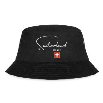 I love Switzerland, minimalist sleek design - Bucket Hat - black - Front - Lela (165cm)