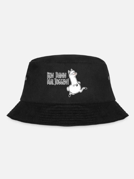 Bin dann mal joggen! Im Lama Style! Bis dann! - Bucket Hat - Schwarz