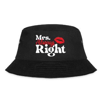 Mrs. Always Right lustiges Valentinstagspaar passt zusammen - Bucket Hat - Schwarz - Vorne - Lela (165cm)