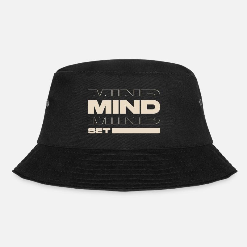 Mindset – Motivation & Success Mentality Statement - Bucket Hat - Schwarz