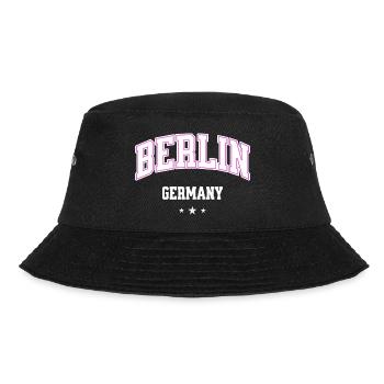 Berlin Pink Varsity Germany - Bucket Hat - black - Front - Lela (165cm)