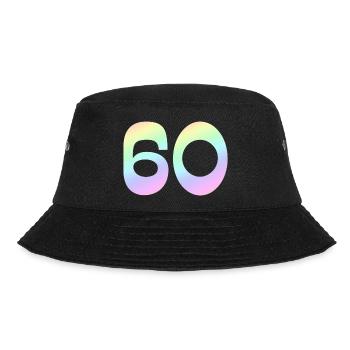 60, Gradient, Pastel - Bucket Hat - black - Front - Lela (165cm)