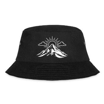 Mountains Nature Landscape Icon - Bucket Hat - black - Front - Lela (165cm)