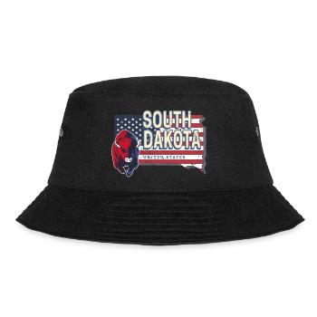 South Dakota United States Vintage Souvenir - Bucket Hat - black - Front - Lela (165cm)