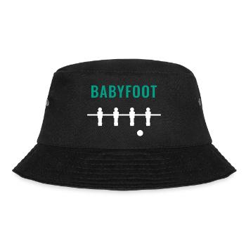 Grüner Tischfußball - Bucket Hat - Schwarz - Vorne - Lela (165cm)