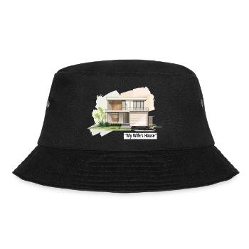 Ultra Modern Family Home Illustration - Bucket Hat - black - Front - Lela (165cm)