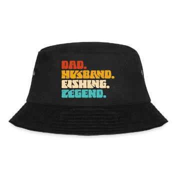 Papa Ehemann Angler Legende - Bucket Hat - Schwarz - Vorne - Lela (165cm)