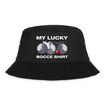 My lucky bocce Petanque Boule Boulespieler - Bucket Hat - Schwarz - Vorne - Lela (165cm)