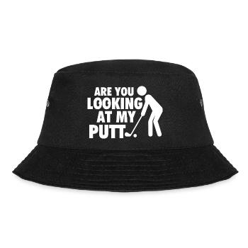 Schaust du mir meinen Putt-Golf-Humor an - Bucket Hat - Schwarz - Vorne - Lela (165cm)