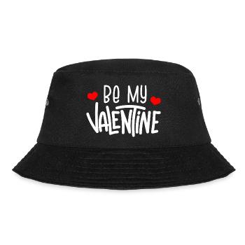 Sei mein Valentinstag - Bucket Hat - Schwarz - Vorne - Lela (165cm)