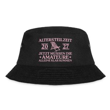 Altersteilzeit 2027 Liegestuhl Kollegin - Bucket Hat - Schwarz - Vorne - Lela (165cm)