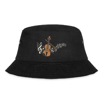 Violin Sheet Music Violin Musician Classical Music - Bucket Hat - black - Front - Lela (165cm)