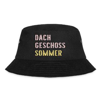Dachgeschoss Sommer Hitze - Bucket Hat - Schwarz - Vorne - Lela (165cm)